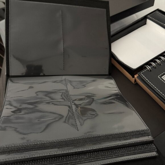 Vintage Carlton Cards Set Photo Albums and Note pad Black with original box - Picture 3 of 13